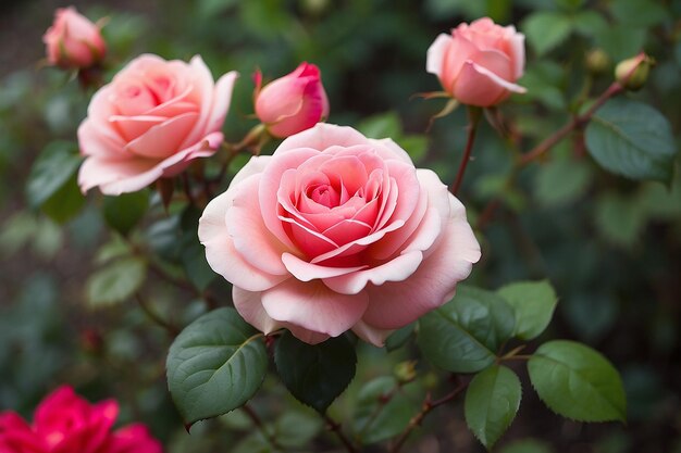 Una hermosa rosa en la naturaleza