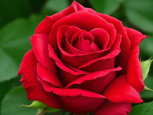 Hermosa rosa roja IA generativa