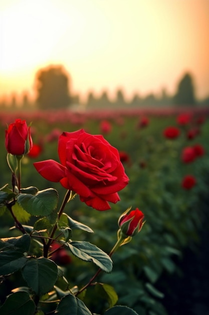 Hermosa rosa roja