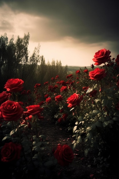 Hermosa rosa roja