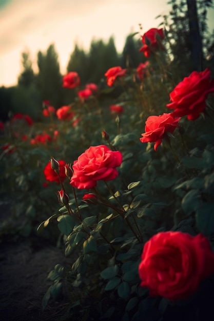 Hermosa rosa roja