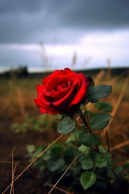 Hermosa rosa roja