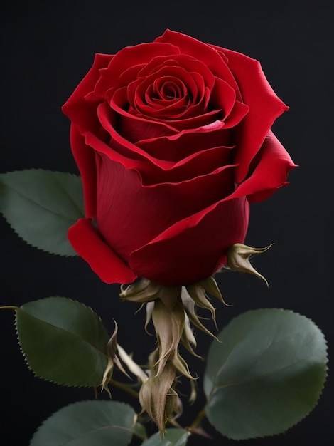 Una hermosa rosa roja