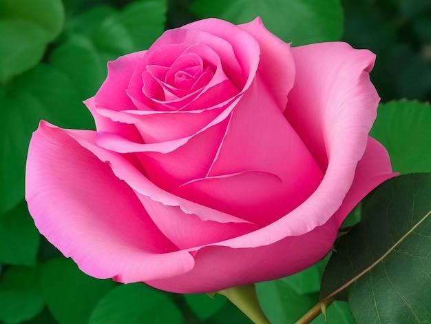 La hermosa rosa rosa