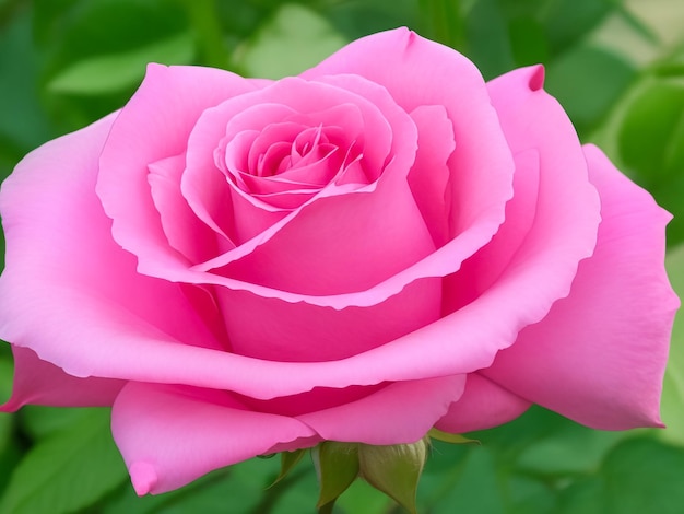 La hermosa rosa rosa