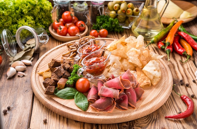 Foto hermosa y sabrosa comida en un plato