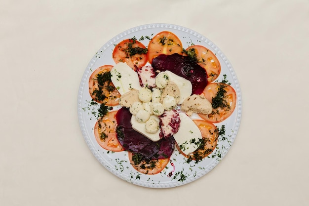 Hermosa y sabrosa comida en un plato.