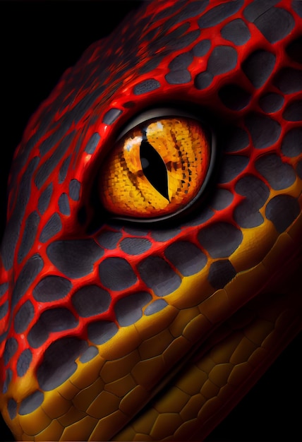 Hermosa serpiente roja