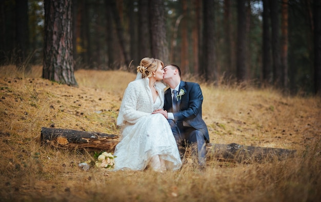 Hermosa sesión fotográfica de boda en la naturaleza