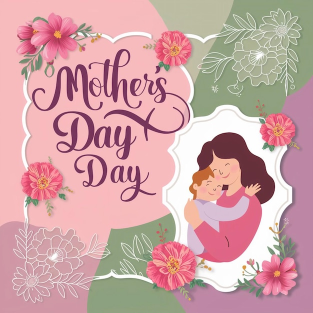 Una hermosa tarjeta para el día de la madre.