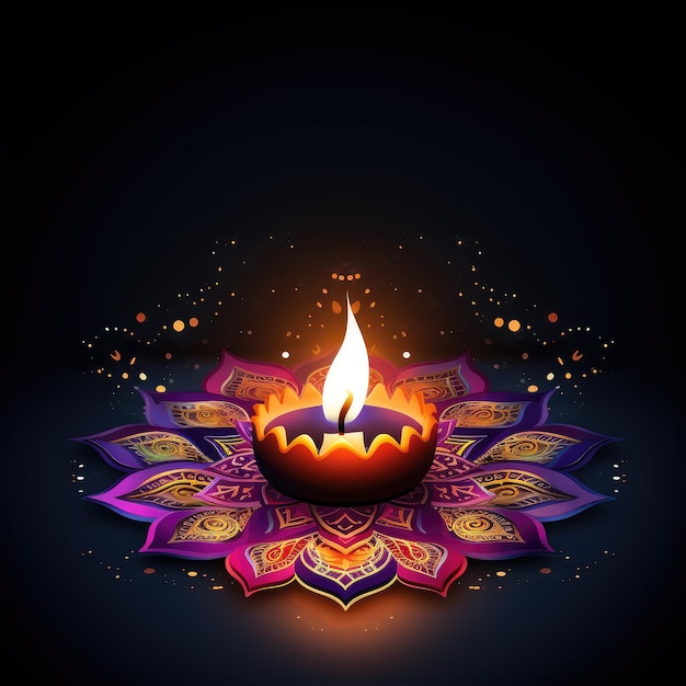 Hermosa tarjeta de felicitación para el fondo del festival Diwali
