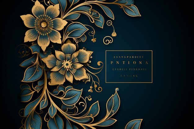 Hermosa tarjeta de invitación ornamental con mandala floral Fondo islámico con decoración de mandala
