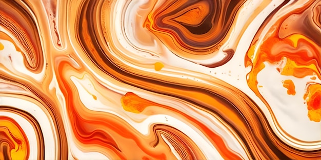 Foto hermosa textura de fondo de arte fluido abstracto tinta y textura mixta naranja ai generativa