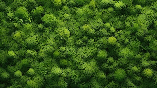 Hermosa textura de musgo natural vista de fondo desde la parte superior hd