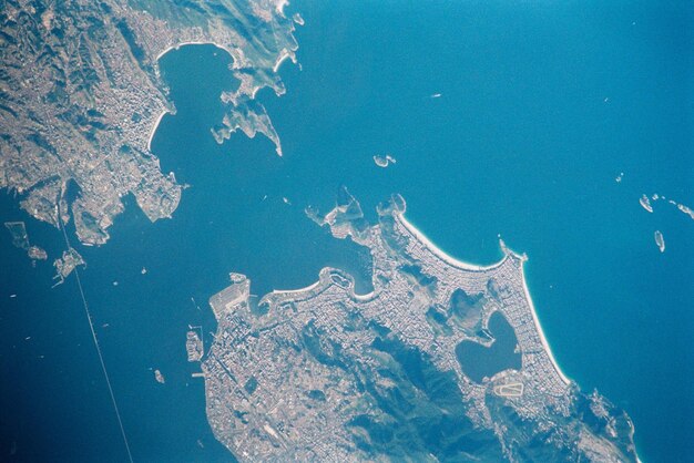 Hermosa Tierra desde el espacio exterior