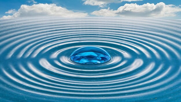 Una hermosa toma de agua azul cristalino ondulante para el fondo