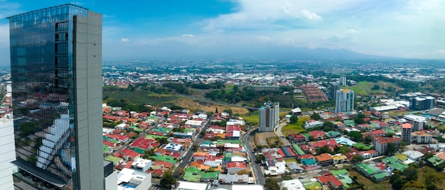 Hermosa vista aérea de la ciudad de costa rica san jose