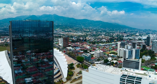 Hermosa vista aérea de la ciudad de costa rica san jose