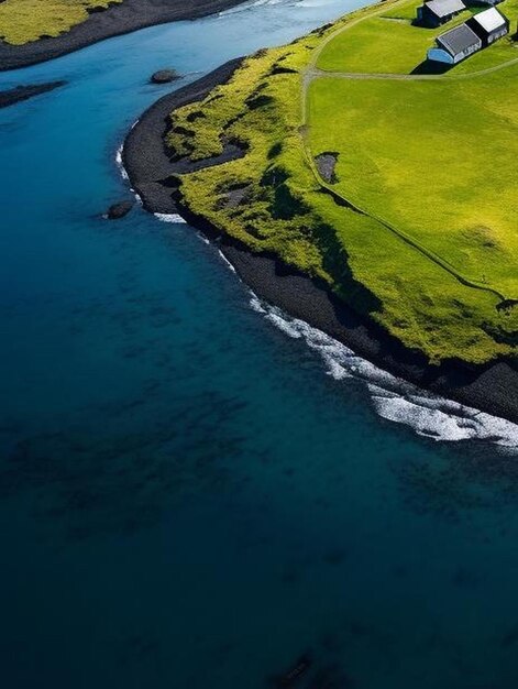 hermosa vista aérea del día de primavera de jkulsrln