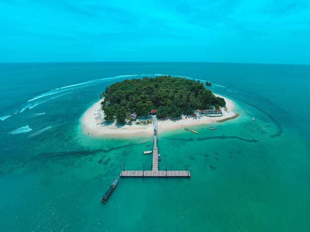 hermosa vista aérea de la isla