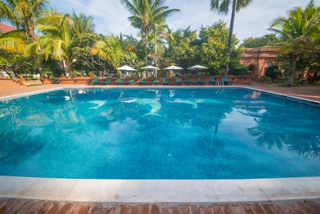 Una hermosa vista de Bagan Resort en Myanmar