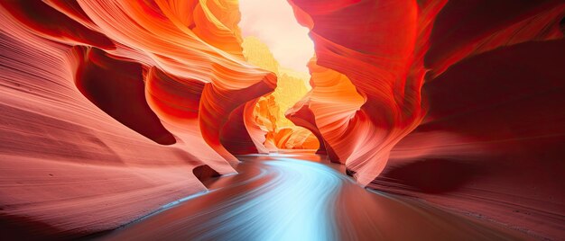 Foto una hermosa vista del cañón antelope en el paisaje de arizona