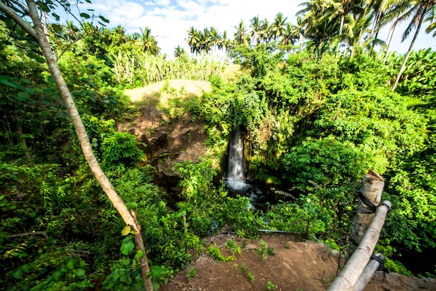 Una hermosa vista de la cascada en Bali Indonesia