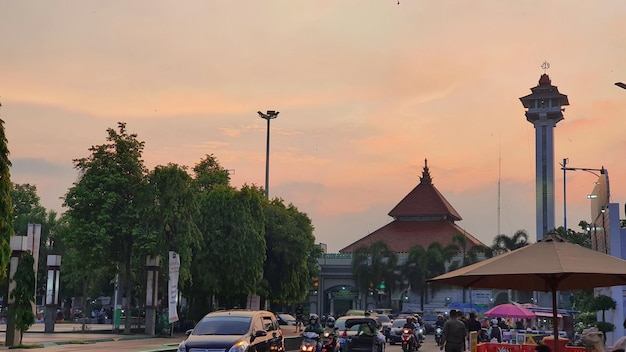 Hermosa vista en el centro de la ciudad de Kudus