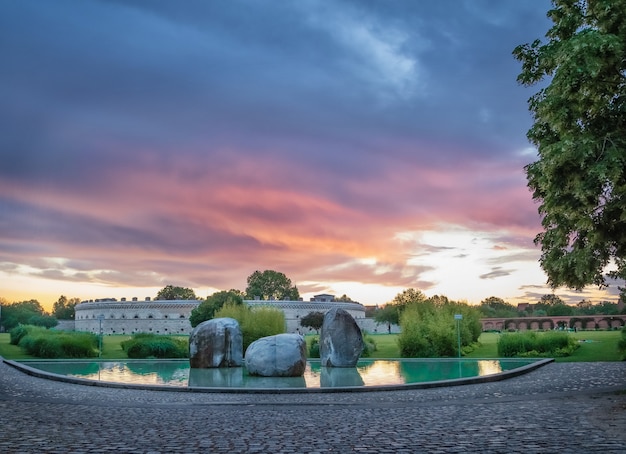 Hermosa vista de la ciudad de Ingolstadt