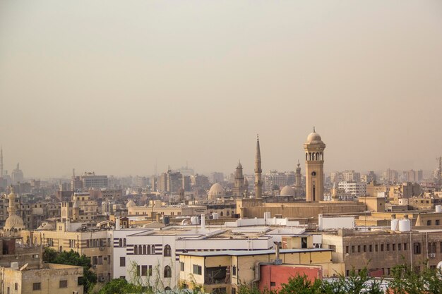 Hermosa vista de la ciudad vieja en el centro de El Cairo, Egipto