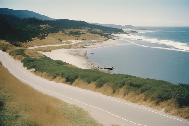 Hermosa vista de la costa del mar