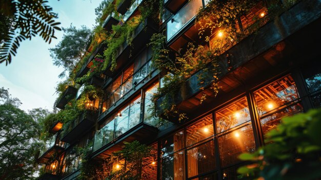 Foto una hermosa vista de la fachada de un moderno edificio de apartamentos en hong kong