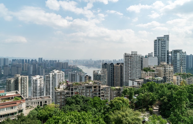 Hermosa vista del horizonte de la ciudad de Chongqing