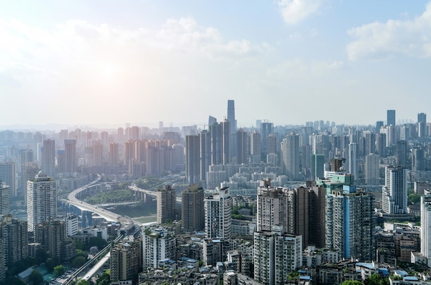 Hermosa vista del horizonte de la ciudad de Chongqing