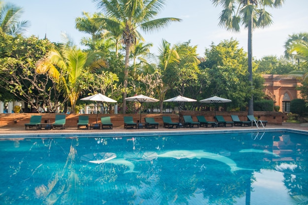 Una hermosa vista del hotel resort Bagan en Myanmar