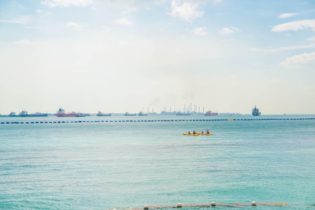 Una hermosa vista de la isla Sentosa ubicada en Singapur