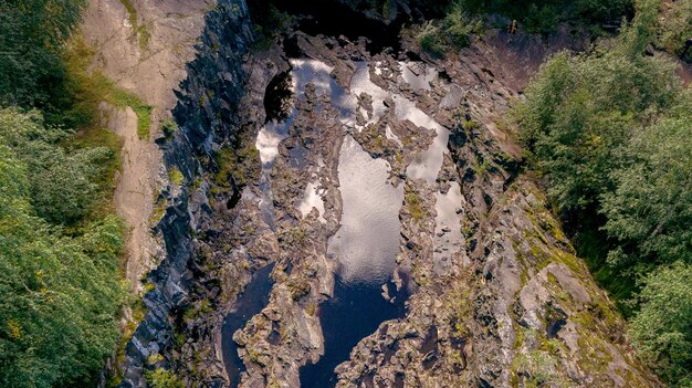 hermosa vista de karelia con rocas. foto de alta calidad