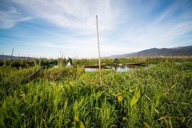 Una hermosa vista del lago Inle Myanmar