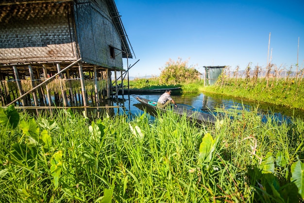 Una hermosa vista del lago Inle Myanmar