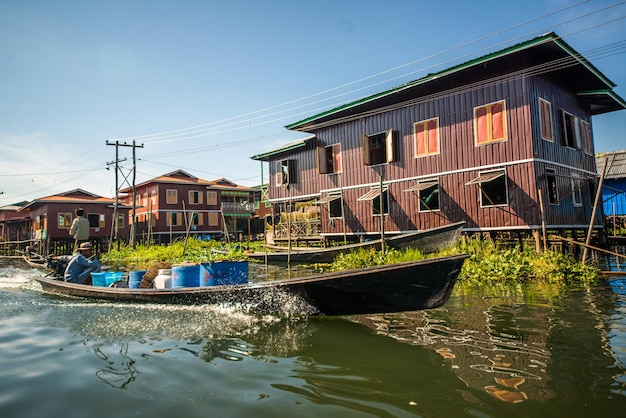 Una hermosa vista del lago Inle Myanmar