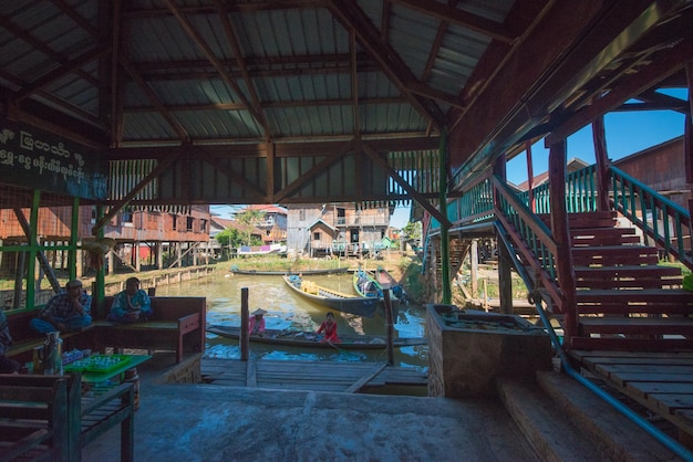 Una hermosa vista del lago Inle Myanmar