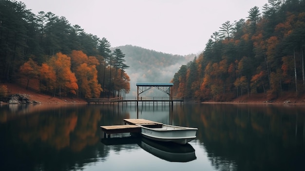 una hermosa vista del lago