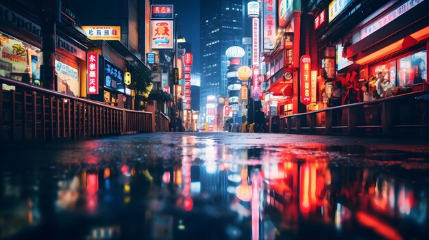 Una hermosa vista nocturna de Tokio