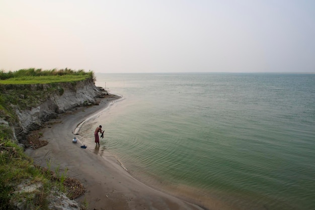 Hermosa vista del paisaje del río Padma en Bangladesh