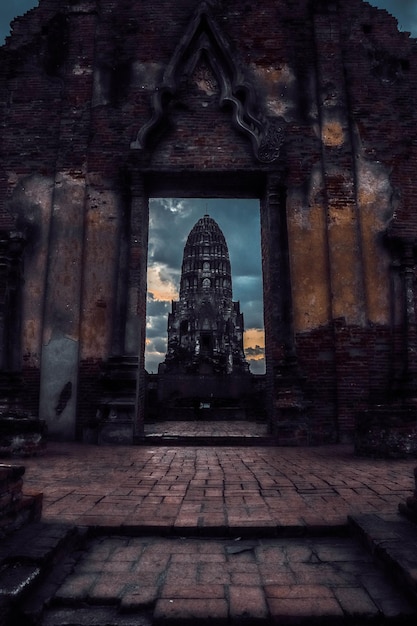 Una hermosa vista panorámica de Ayutthaya Tailandia