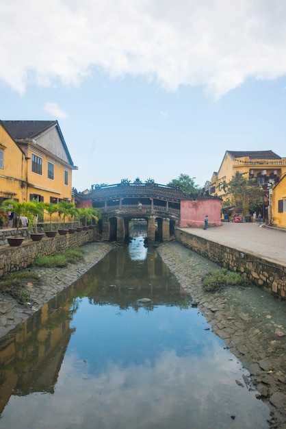 Una hermosa vista panorámica de la ciudad de Hoi An Vietnam