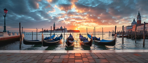 La hermosa vista panorámica de la ciudad de Venecia