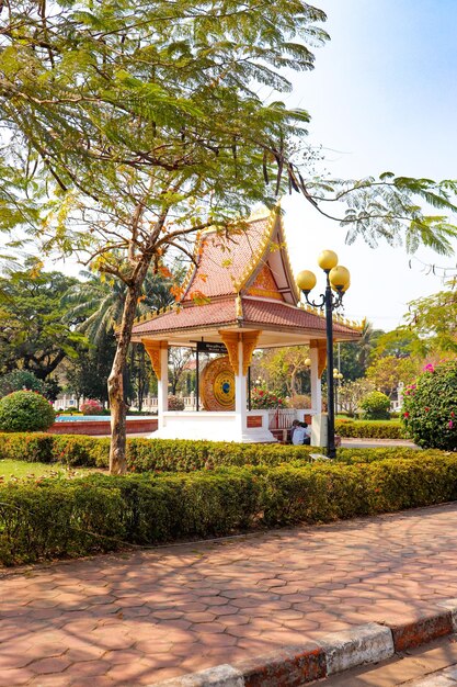 Una hermosa vista panorámica de la ciudad de Vientiane en Laos