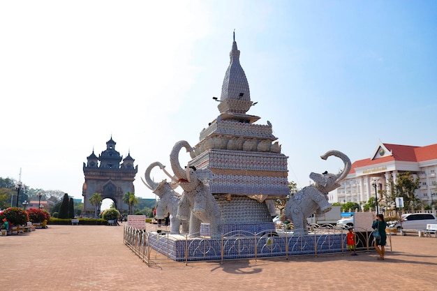 Una hermosa vista panorámica de la ciudad de Vientiane en Laos