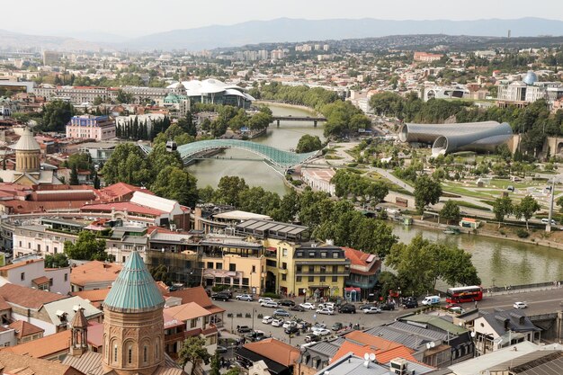 Hermosa vista panorámica de Tbilisi